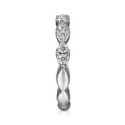 Clearance Gabriel & Co. 14K White Gold Diamond Cluster Stackable Ring