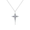 Clearance Gabriel & Co. 14K White Gold Diamond Cross Pendant Necklace