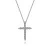 New Gabriel & Co. 14K White Gold Diamond Cross Pendant Necklace
