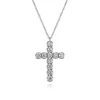 Sale Gabriel & Co. 14K White Gold Diamond Cross Pendant Necklace