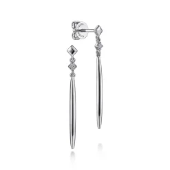 Clearance Gabriel & Co. 14K White Gold Diamond Drop Earrings