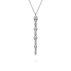 Online Gabriel & Co. 14K White Gold Diamond Drop Necklace