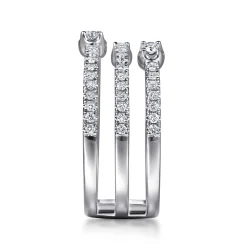 Clearance Gabriel & Co. 14K White Gold Diamond Easy Stackable Ring
