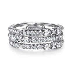 Discount Gabriel & Co. 14K White Gold Diamond Easy Stackable Ring