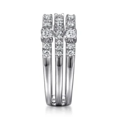 Discount Gabriel & Co. 14K White Gold Diamond Easy Stackable Ring