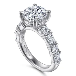 Gabriel & Co. 14K White Gold Diamond Engagement Ring