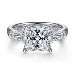 Best Gabriel & Co. 14K White Gold Diamond Engagement Ring