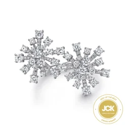 Online Gabriel & Co. 18K White Gold Diamond Floral Open Ladies Ring