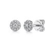 Hot Gabriel & Co. 14K White Gold Diamond Halo Stud Earrings