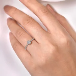 Gabriel & Co. 14K White Gold Diamond Ladies Ring