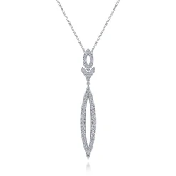 Outlet Gabriel & Co. 14K White Gold Diamond Lariat Necklace