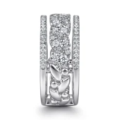 Discount Gabriel & Co. 14K White Gold Diamond Marquise Easy Stackable Ring