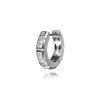 Clearance Gabriel & Co. 14K White Gold Diamond Mens Angular Cuts Single Huggie Earring