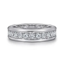 Clearance Gabriel & Co. 14K White Gold Diamond Men's Band
