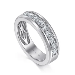 Clearance Gabriel & Co. 14K White Gold Diamond Men's Band