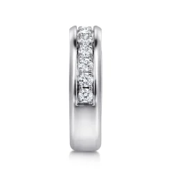 Clearance Gabriel & Co. 14K White Gold Diamond Men's Band