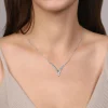 Discount Gabriel & Co. 18K White Gold Diamond Necklace