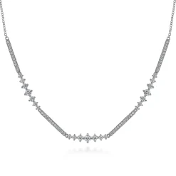 New Gabriel & Co. 14K White Gold Diamond Necklace