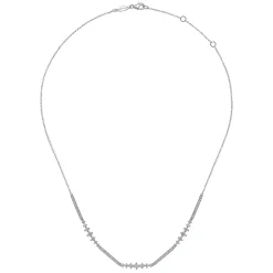 New Gabriel & Co. 14K White Gold Diamond Necklace