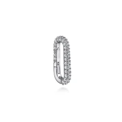Discount Gabriel & Co. 14K White Gold Diamond Paperclip Lock