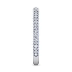 Hot Gabriel & Co. 14K White Gold Diamond Pave Anniversary Band - 0.55 ct