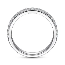 Outlet Gabriel & Co. 14K White Gold Diamond Pave Band Ring
