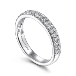 Outlet Gabriel & Co. 14K White Gold Diamond Pave Band Ring