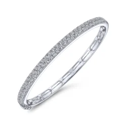 Hot Gabriel & Co. 14K White Gold Diamond Pave Bangle