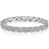 Gabriel & Co. 14K White Gold Diamond Pave Braided Bangle