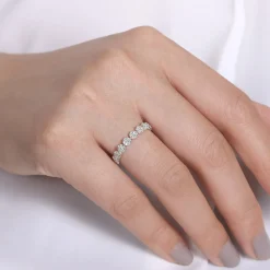 Outlet Gabriel & Co. 14K White Gold Diamond Pave Cluster Ring
