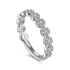 Outlet Gabriel & Co. 14K White Gold Diamond Pave Cluster Ring