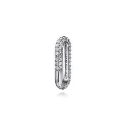 Clearance Gabriel & Co. 14K White Gold Diamond Pave Paperclip Lock