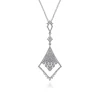 New Gabriel & Co. 14K White Gold Diamond Rhombus Pendant Necklace