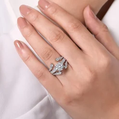 Online Gabriel & Co. 14K White Gold Diamond Ring Enhancer - 0.9 ct