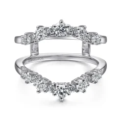 Hot Gabriel & Co. 14K White Gold Diamond Ring Enhancer - 0.85 ct