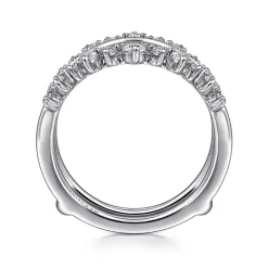 New Gabriel & Co. 14K White Gold Diamond Ring Enhancer - 0.42 ct