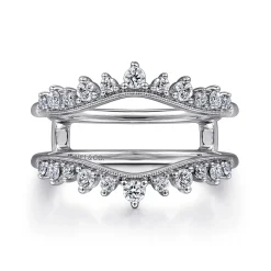 New Gabriel & Co. 14K White Gold Diamond Ring Enhancer - 0.42 ct