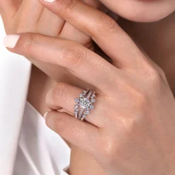 Gabriel & Co. 14K White Gold Diamond Ring Enhancer - 0.5 ct