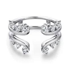 New Gabriel & Co. 14K White Gold Diamond Ring Enhancer - 0.8 ct