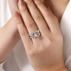 New Gabriel & Co. 14K White Gold Diamond Ring Enhancer - 0.8 ct
