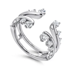 New Gabriel & Co. 14K White Gold Diamond Ring Enhancer - 0.8 ct