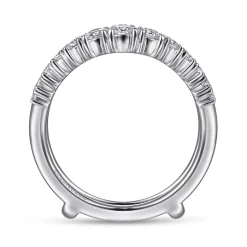 New Gabriel & Co. 14K White Gold Diamond Ring Enhancer - 0.95 ct