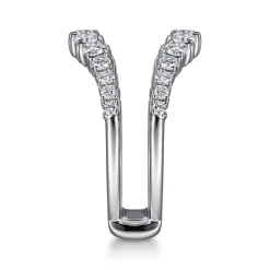New Gabriel & Co. 14K White Gold Diamond Ring Enhancer - 0.95 ct