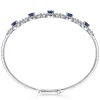 Gabriel & Co. 14K White Gold Diamond Sapphire Bangle