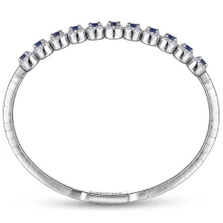 Outlet Gabriel & Co. 14K White Gold Diamond Sapphire Bangle