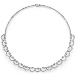 Online Gabriel & Co. 18K White Gold Diamond Scalloped Necklace