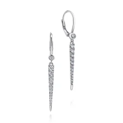Outlet Gabriel & Co. 14K White Gold Diamond Spike Drop Earrings