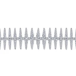 Outlet Gabriel & Co. 18K White Gold Diamond Spikes Tennis Bracelet