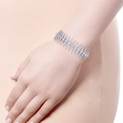 Outlet Gabriel & Co. 18K White Gold Diamond Spikes Tennis Bracelet