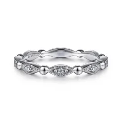 Clearance Gabriel & Co. 14K White Gold Diamond Stackable Ring-Bujukan